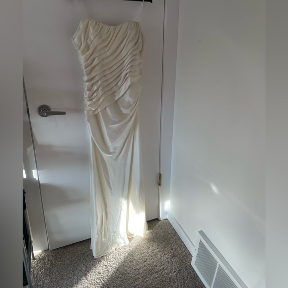 A•B•S by Allen Schwartz Strapless Gown - Picture 3 of 9